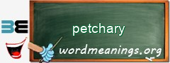 WordMeaning blackboard for petchary